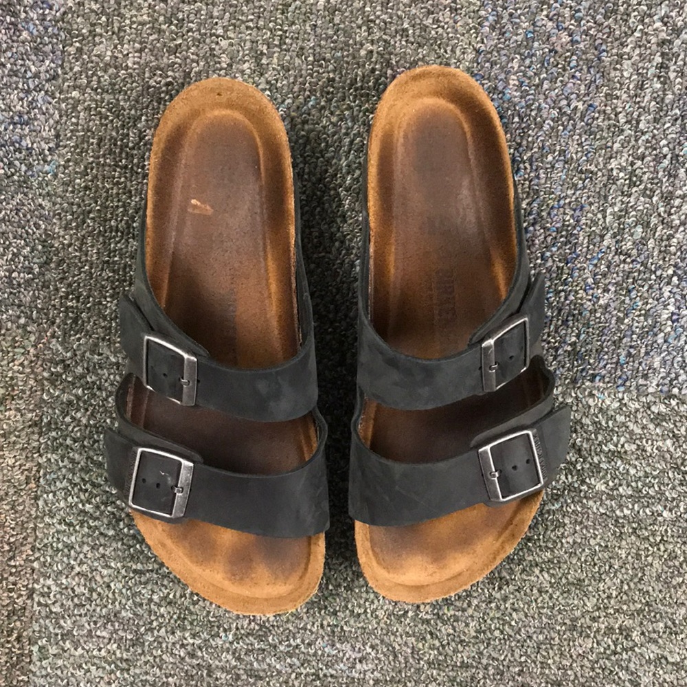 Black Arizona Soft Footbed Birkenstocks
